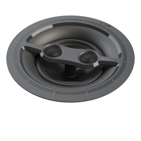 Adept by Origin IC62TT In-Ceiling Single Stereo Speaker with White Grille, Single