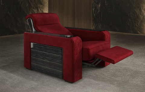 Cinema Deco Knightsbridge Single, Double or Daybed Cinema Seat, Velvet or Leather, Single